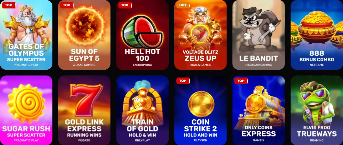 Spielangebot bei BigClash – BigClash
